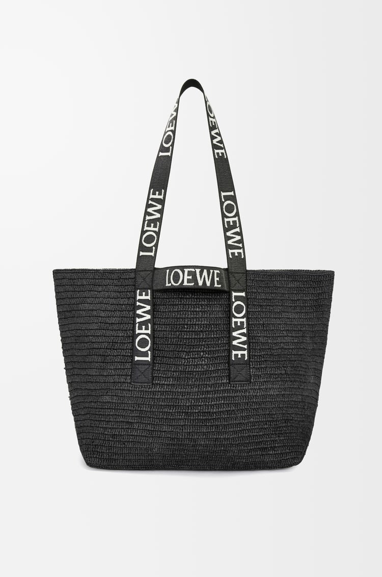 LOEWE 酒椰纖維 Fold 托特包 黑色