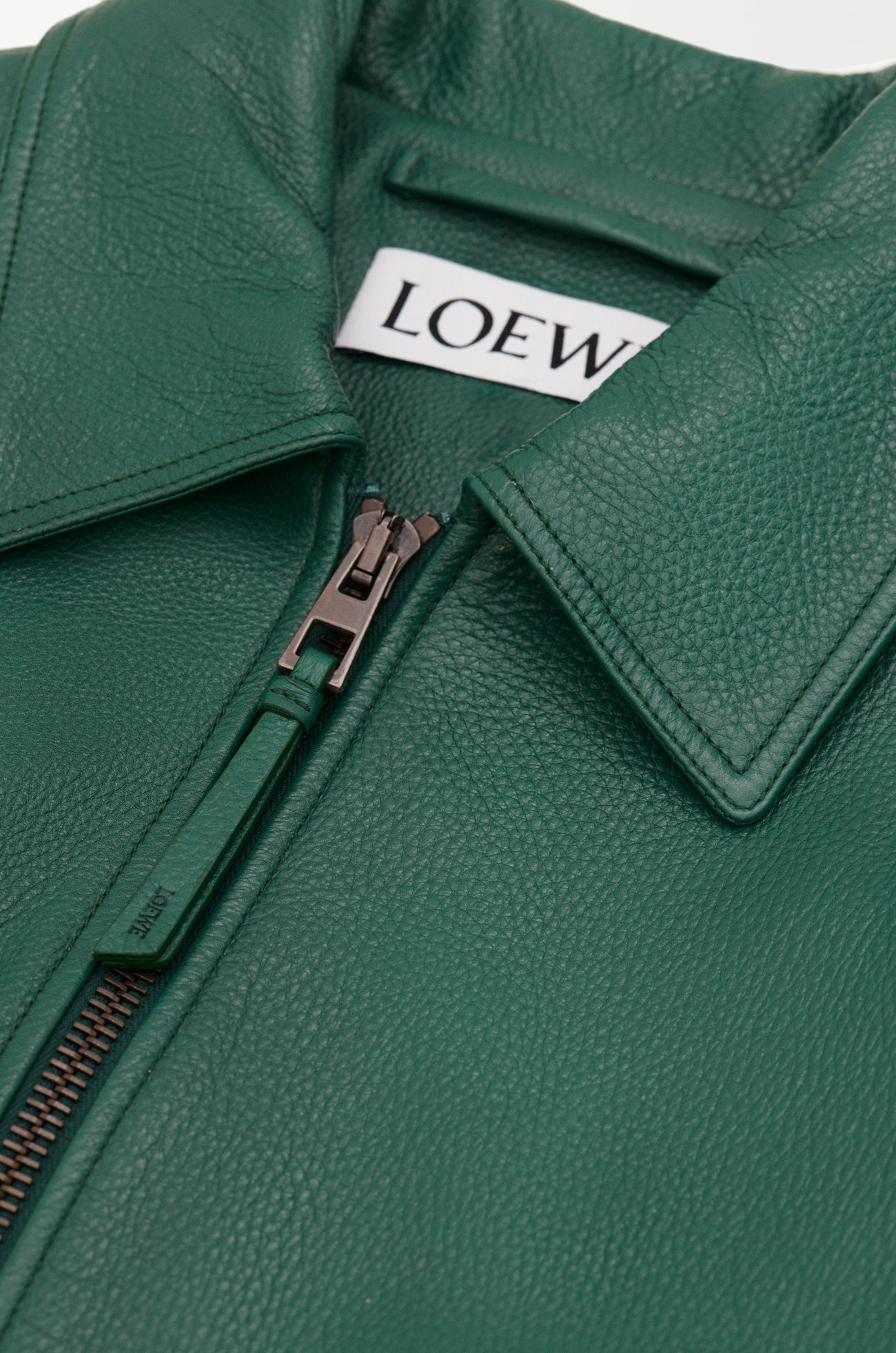 LOEWE Aviator jacket in deerskin Evergreen