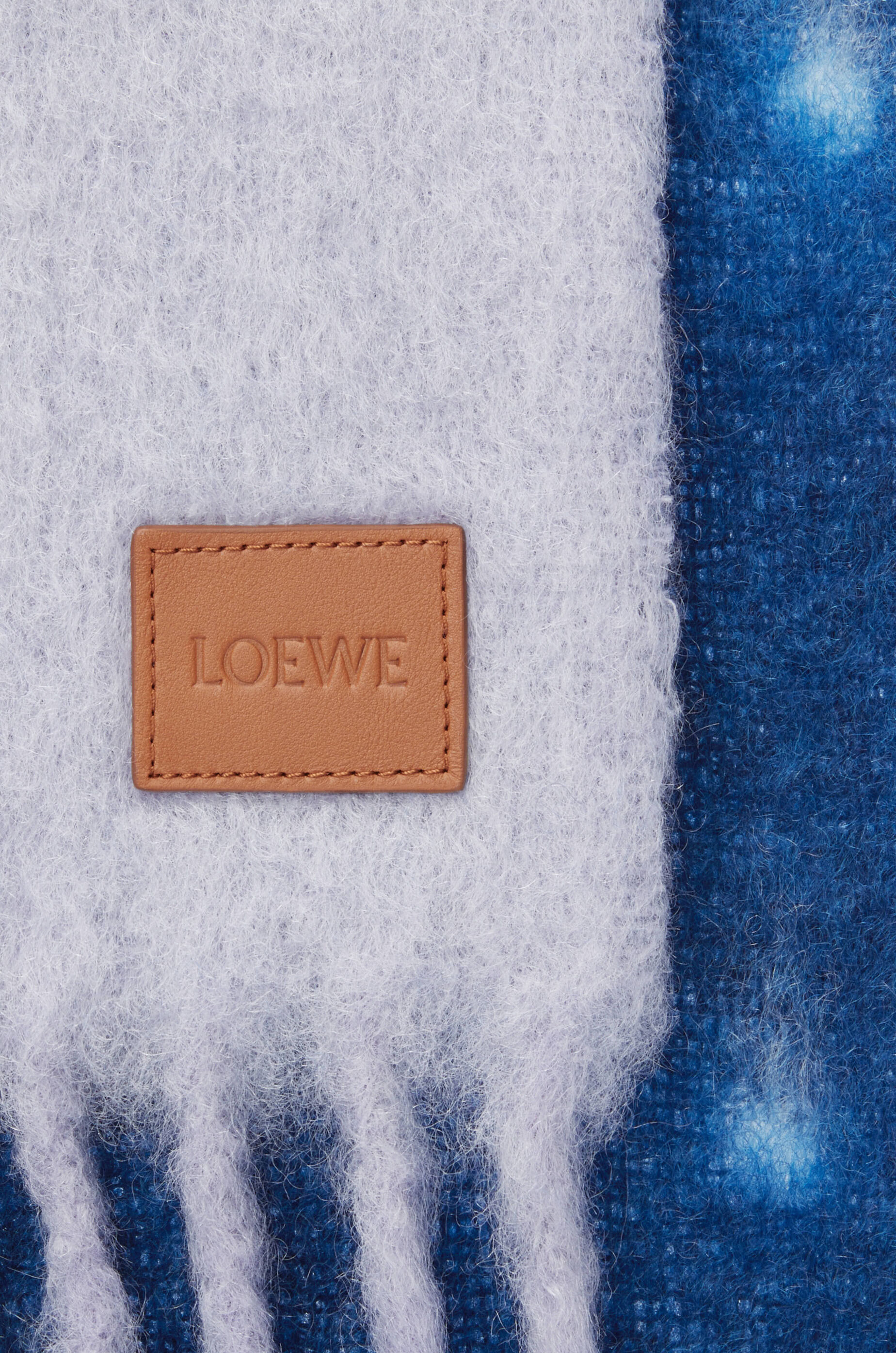 スカーフ（ウール&モヘアブレンド） ブルー - LOEWE