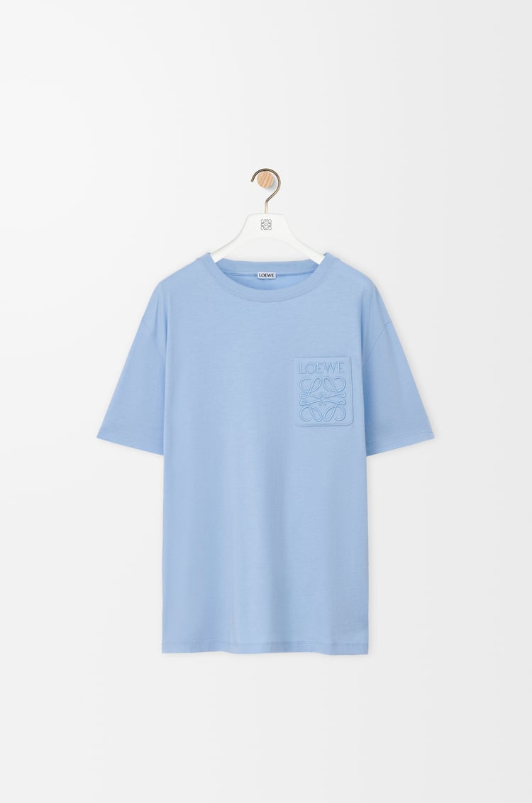 LOEWE 棉質寬鬆版型 T 恤 天空藍