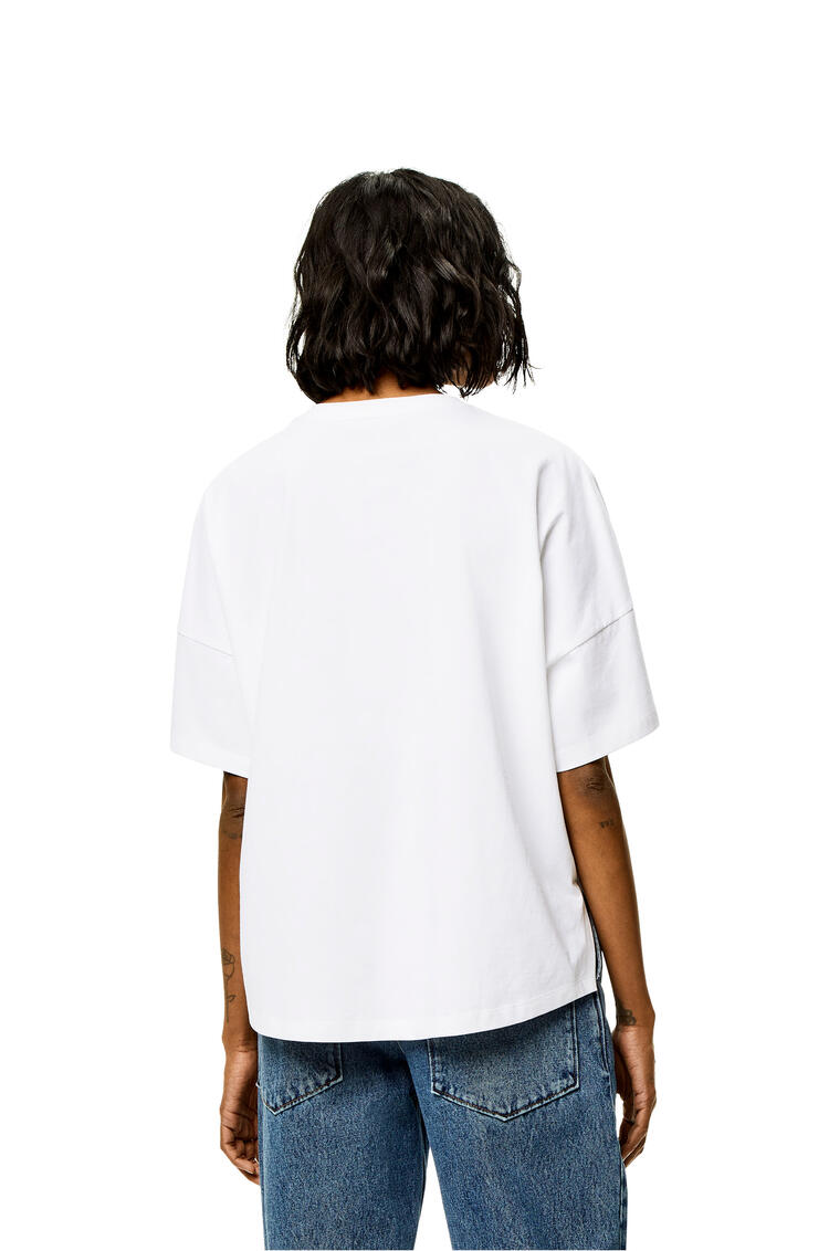 LOEWE Camiseta corta oversize en algodón con anagrama Blanco pdp_rd