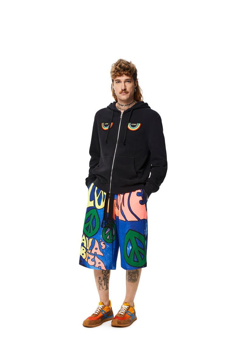 LOEWE Paula's peace print shorts in cotton Multicolor pdp_rd