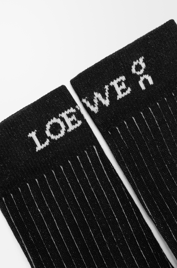 LOEWE Socks in cotton blend Black
