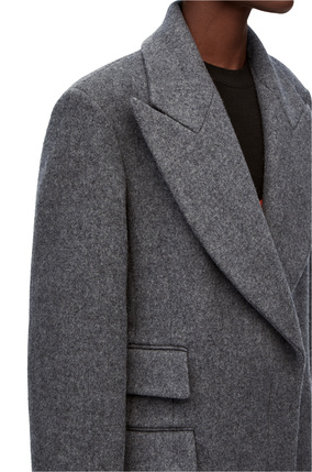 LOEWE Single breasted coat in wool and cashmere Grey