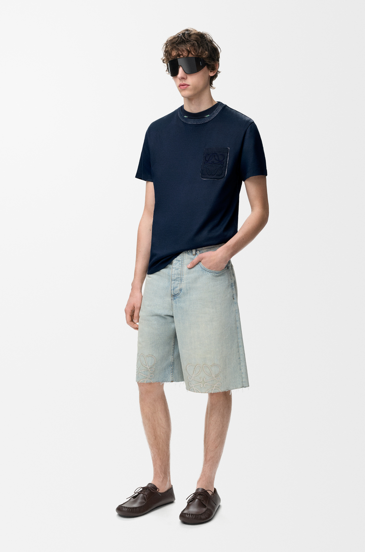 LOEWE T-shirt in cotton blend Navy Blue