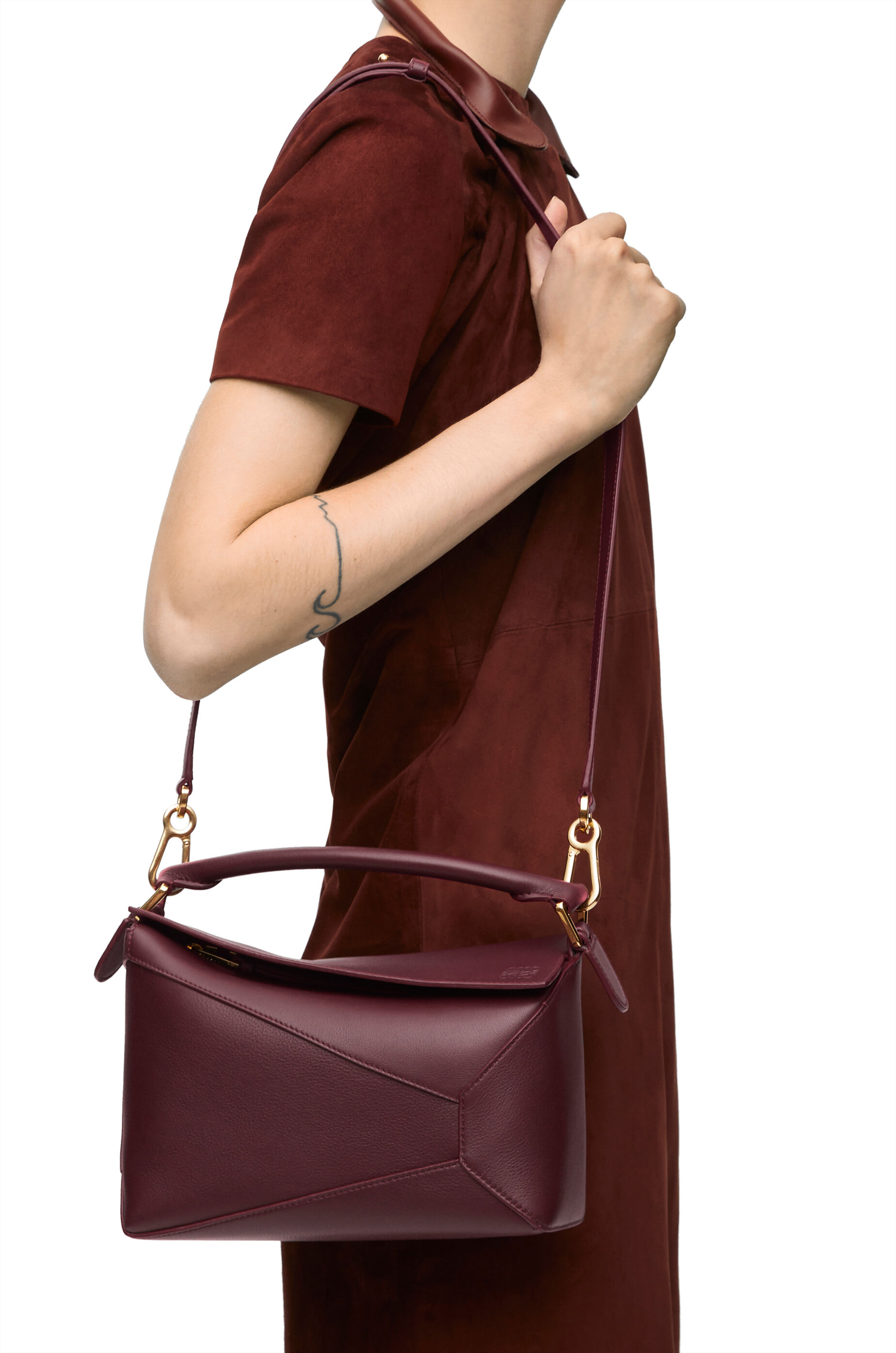 Loewe puzzle small leather shoulder bag shop