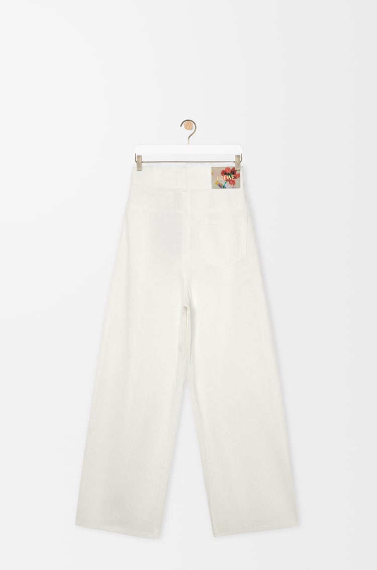 LOEWE 单宁布包裹式牛仔裤 白色