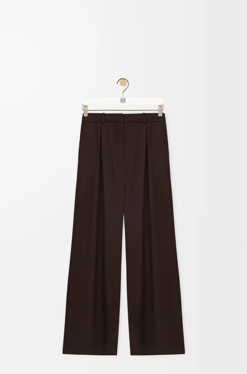 LOEWE Hose aus Wolle Braun