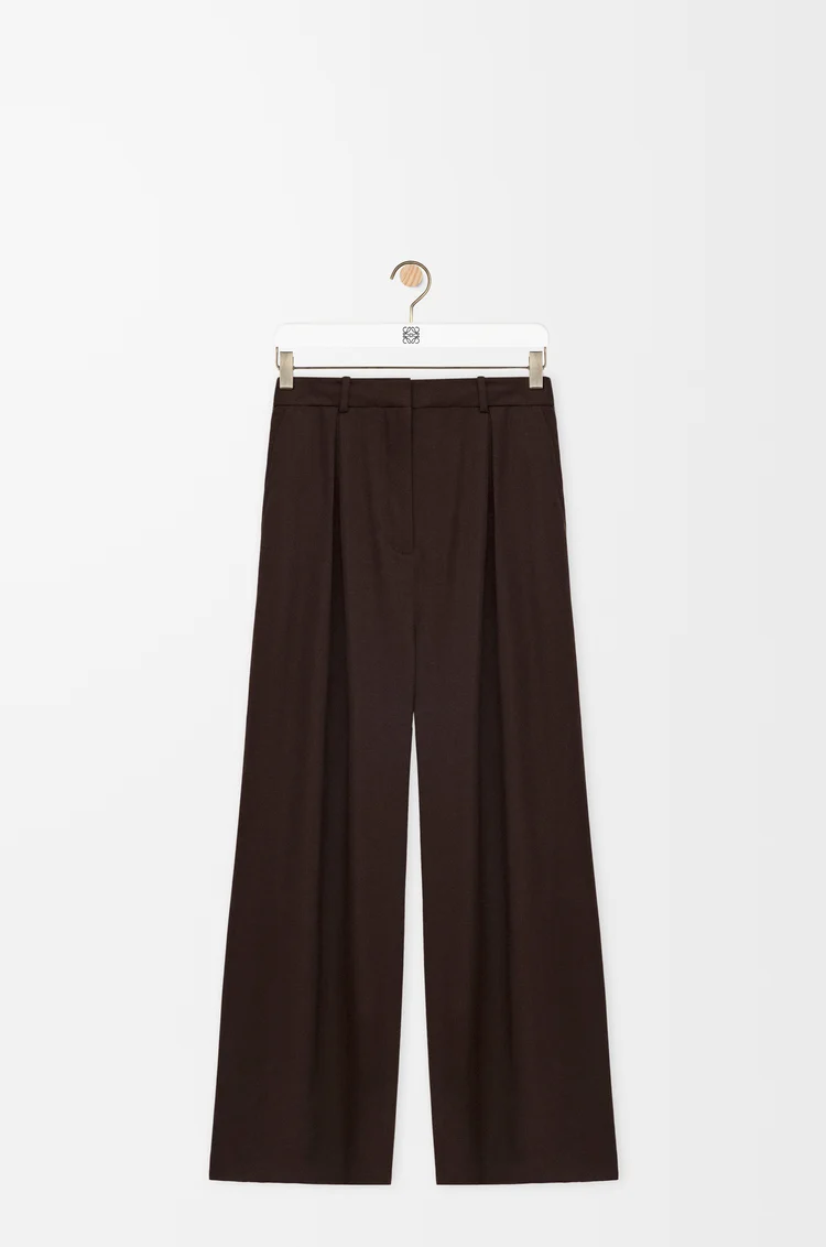 LOEWE Hose aus Wolle Braun