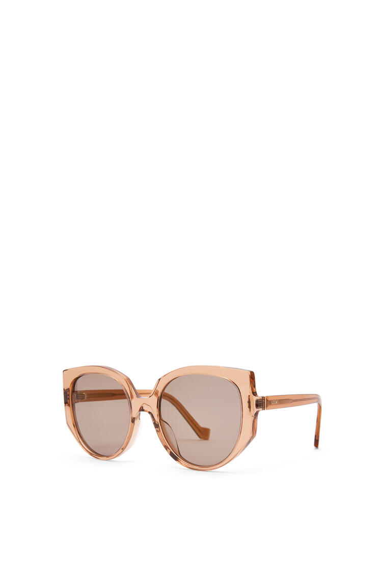 LOEWE Butterfly sunglasses in acetate Shiny Transparent Brown/Bronze pdp_rd