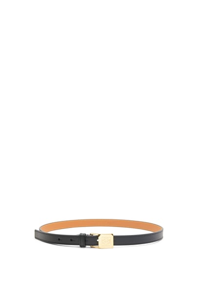 LOEWE Amazona padlock belt in smooth calfskin Black/Gold