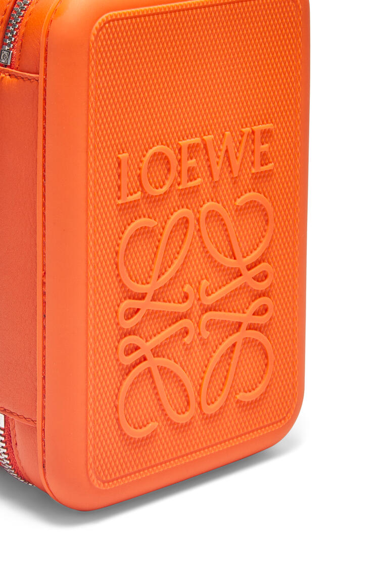 LOEWE Slim cardholder and molded sling in diamond rubber and calfskin 