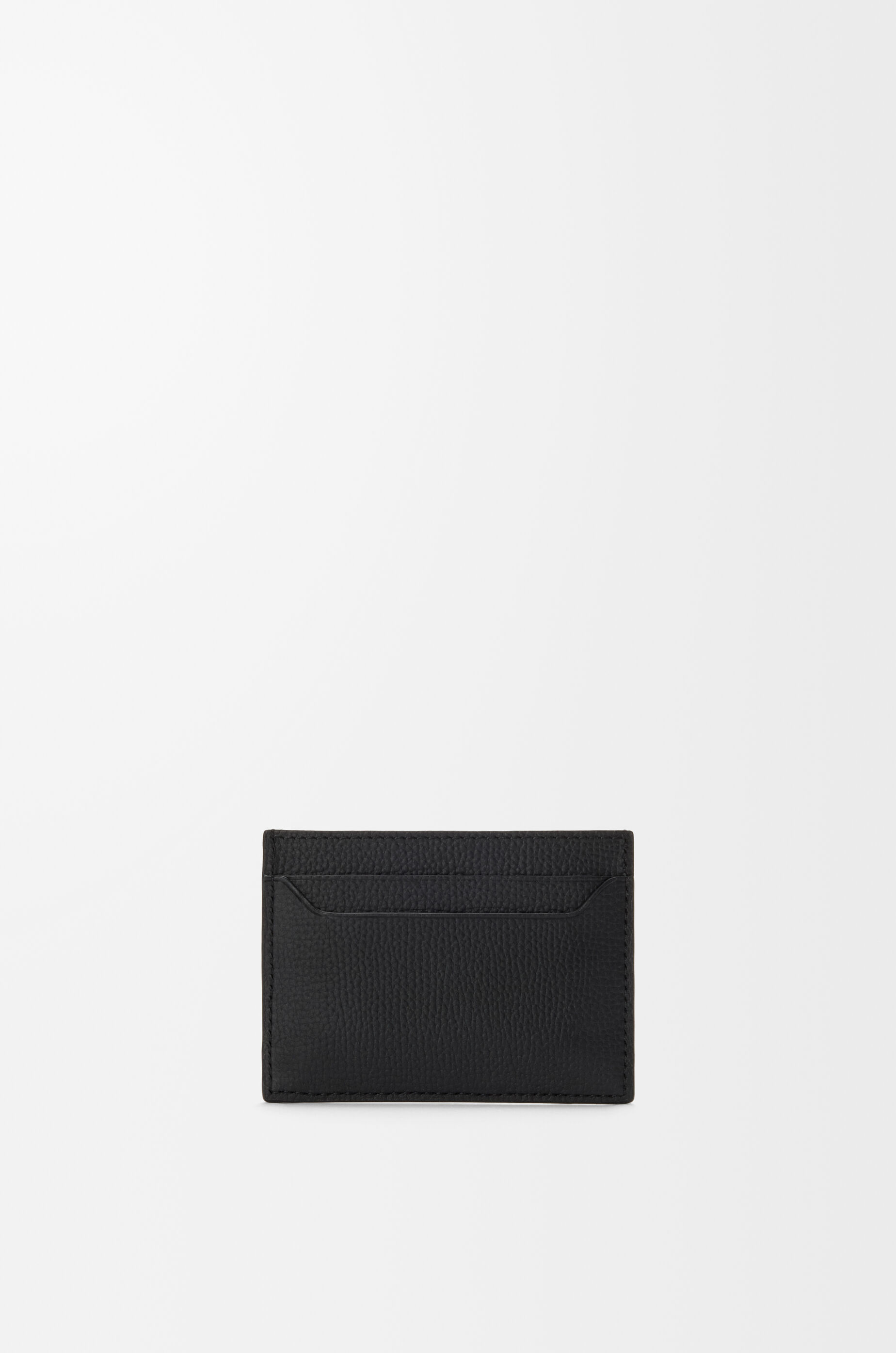Anagram plain cardholder in pebble grained calfskin Black - LOEWE