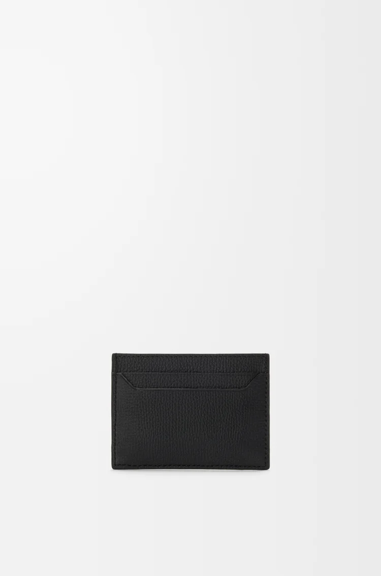 LOEWE Anagram plain cardholder in pebble grained calfskin Black/Gold