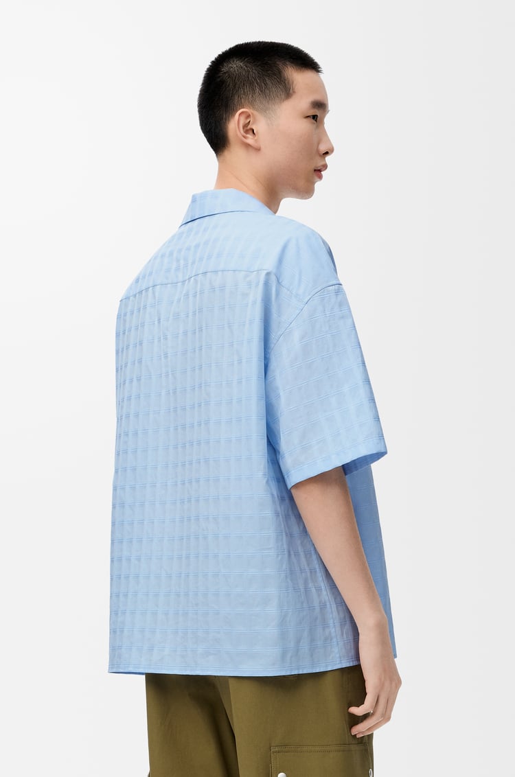 LOEWE Camisa de manga corta en algodón Azul Claro