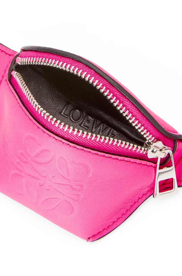 LOEWE Brand coin purse bracelet in classic calfskin Neon Pink pdp_rd