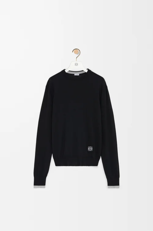 LOEWE Sweater in wool Black/Grey