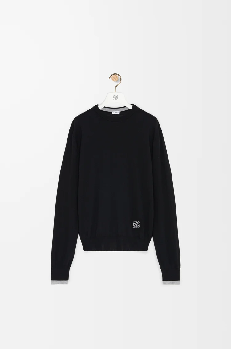 LOEWE Sweater in wool Black/Grey
