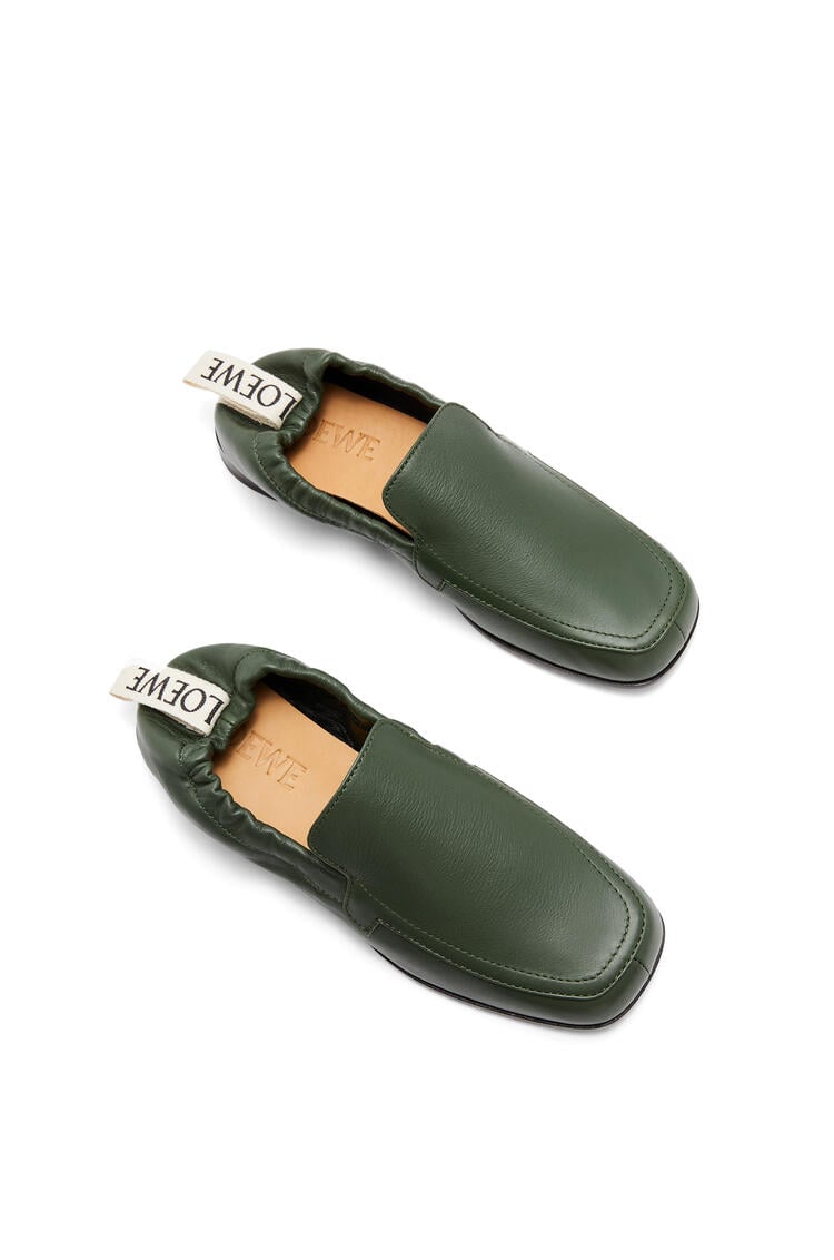 LOEWE Elasticated loafer in calf Forest Green