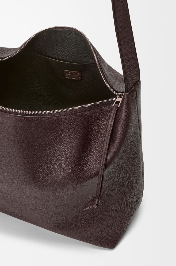 LOEWE Large Loop hobo in supple grained calfskin Chocolate