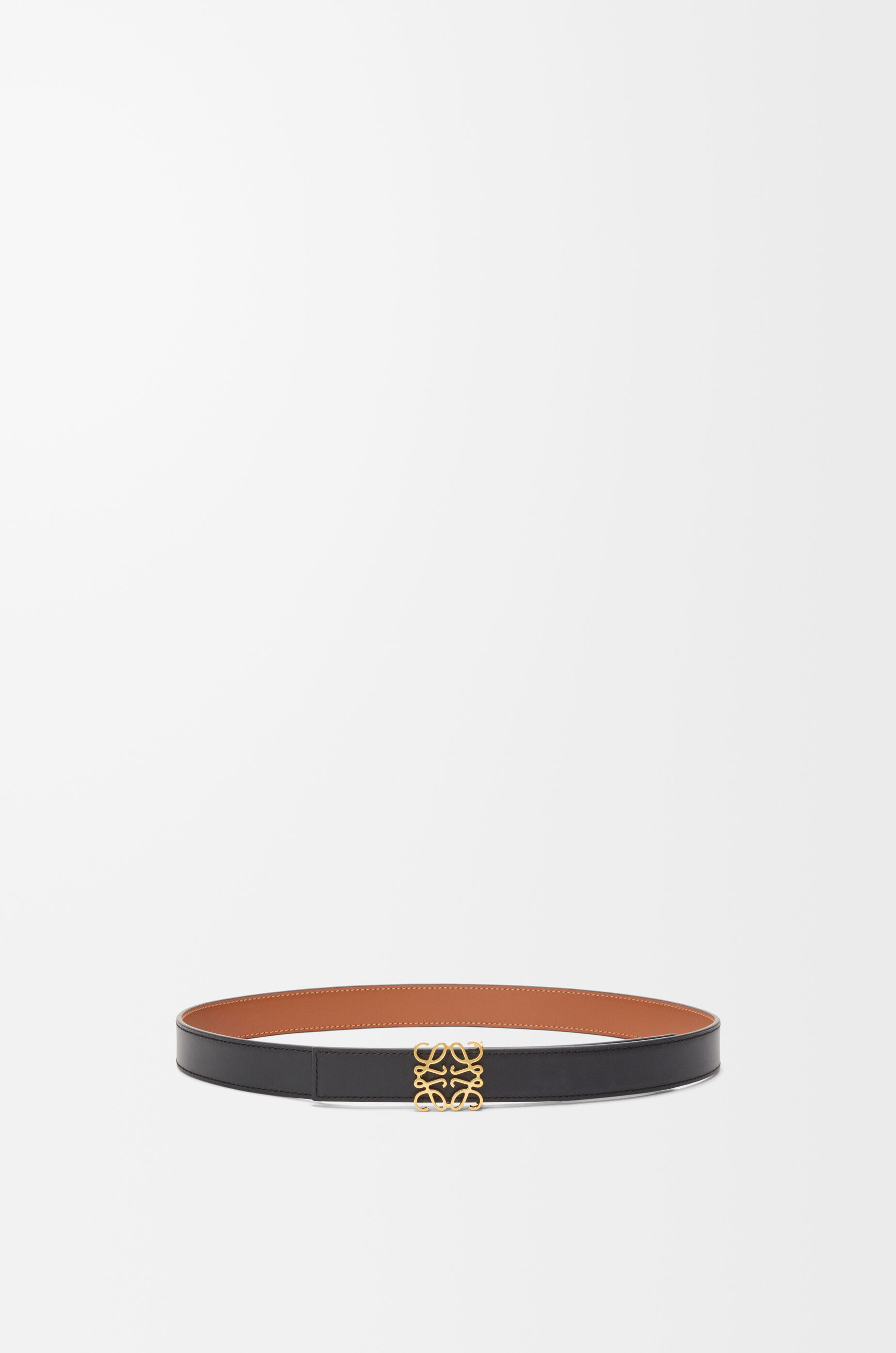 LOEWE リバーシブル アナグラム ベルト（スムースカーフ） リバーシブル アナグラム ベルト（スムースカーフ） ブラウン - ロエベ