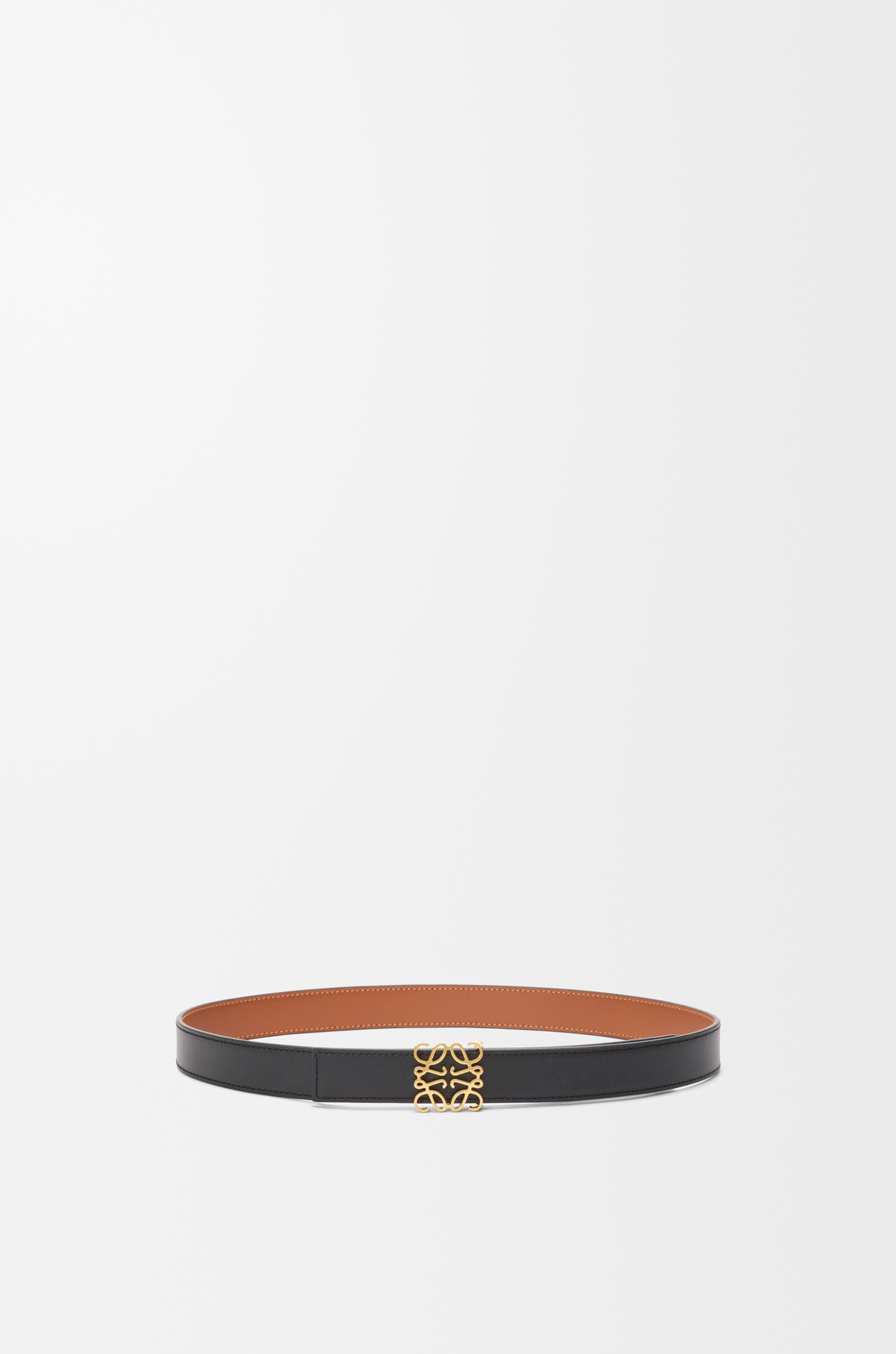 Reversible Anagram belt in smooth calfskin Brown - LOEWE USA  display picture 3
