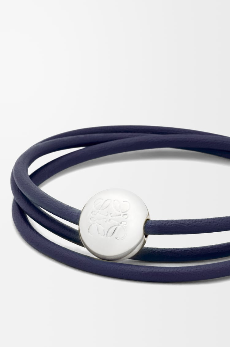 LOEWE 牛皮革 Pebble 手链 深邃蓝