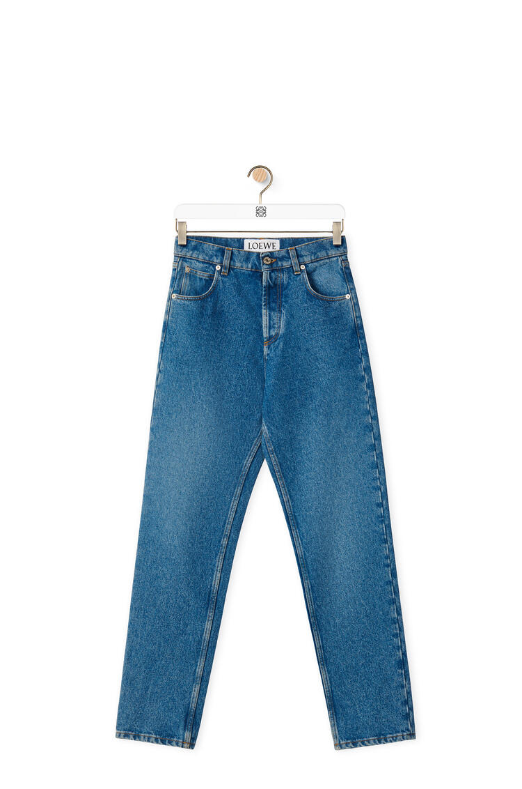 LOEWE Anagram pocket tapered jeans in stone washed denim Blue Denim