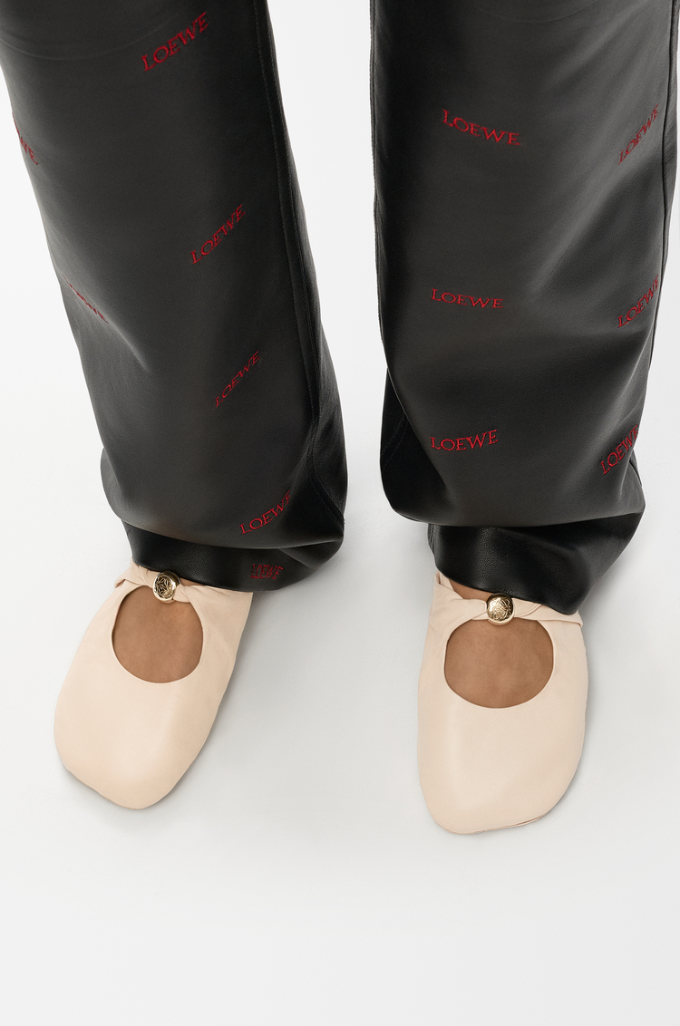 LOEWE Pebble Soft ballerina in nappa lambskin Dough