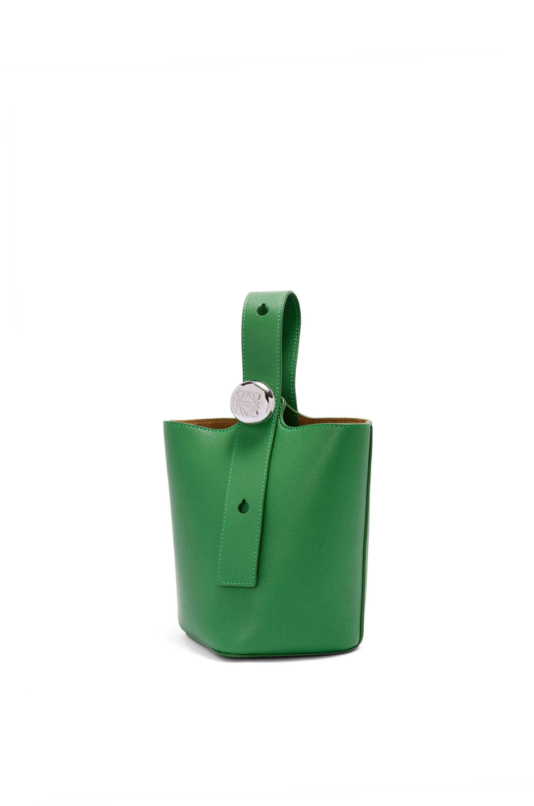 ぺブル バケットバッグ ミニ（ソフトグレインカーフ） トロピカルグリーン - LOEWE