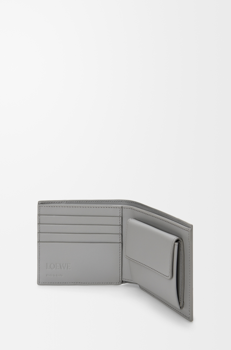 LOEWE Bifold-Brieftasche Puzzle mit Münzfach aus klassischem Kalbsleder Winterbraun/Aschgrau