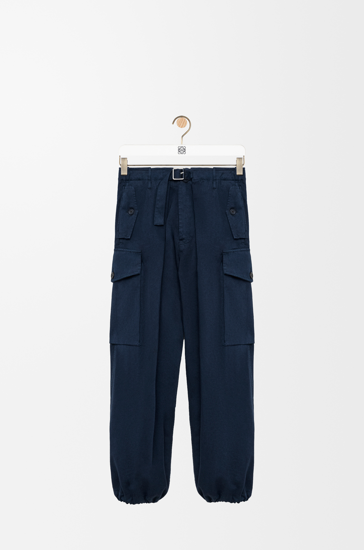 LOEWE Cargo trousers in cotton Dark Navy