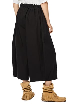 LOEWE Cropped elasticated trousers in cotton Black plp_rd