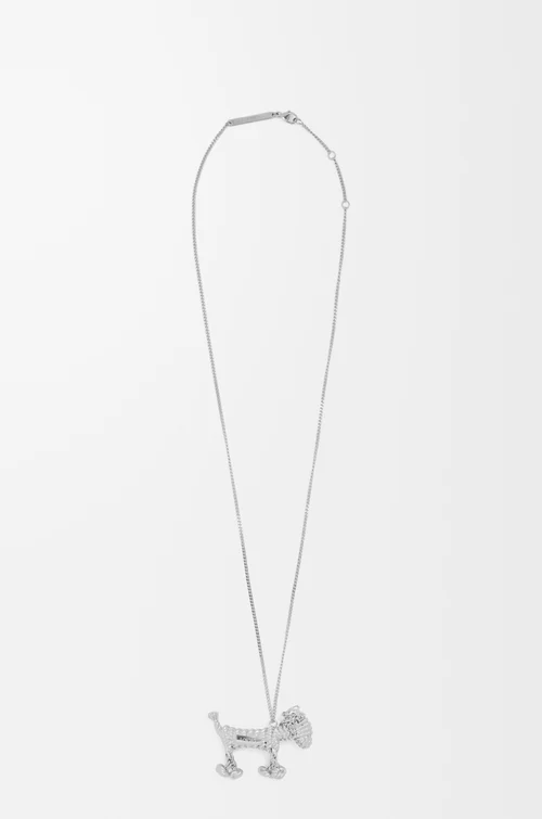 LOEWE 腊肠犬项链 银色