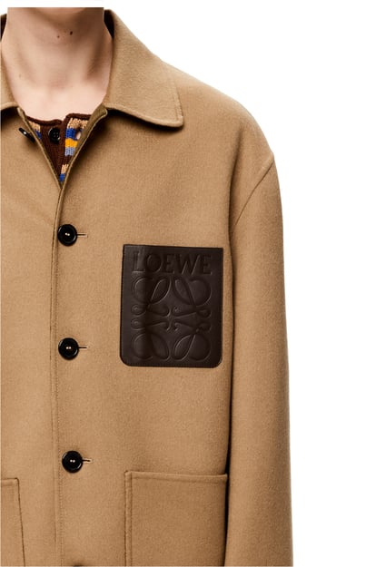 LOEWE Workwear jacket in wool and cashmere Beige/Khaki Green plp_rd