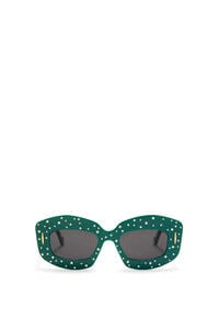 LOEWE Smooth Pavé Screen sunglasses in acetate Green