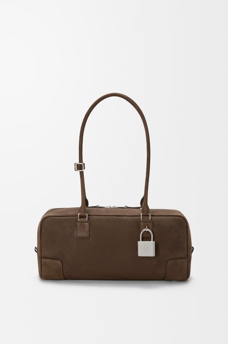 LOEWE Borsa Amazona 31 cropped in nabuk granato Tundra