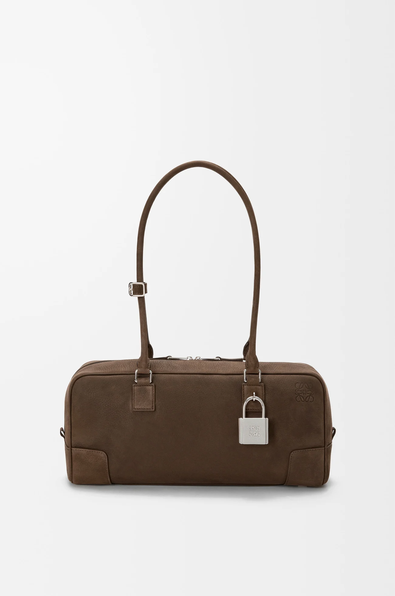 LOEWE Borsa Amazona 31 cropped in nabuk granato Tundra