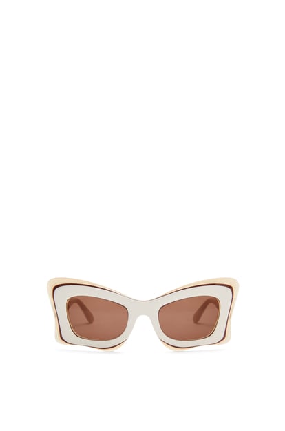 LOEWE Gafas de sol Multilayer Butterfly en acetato Blanco/Beige