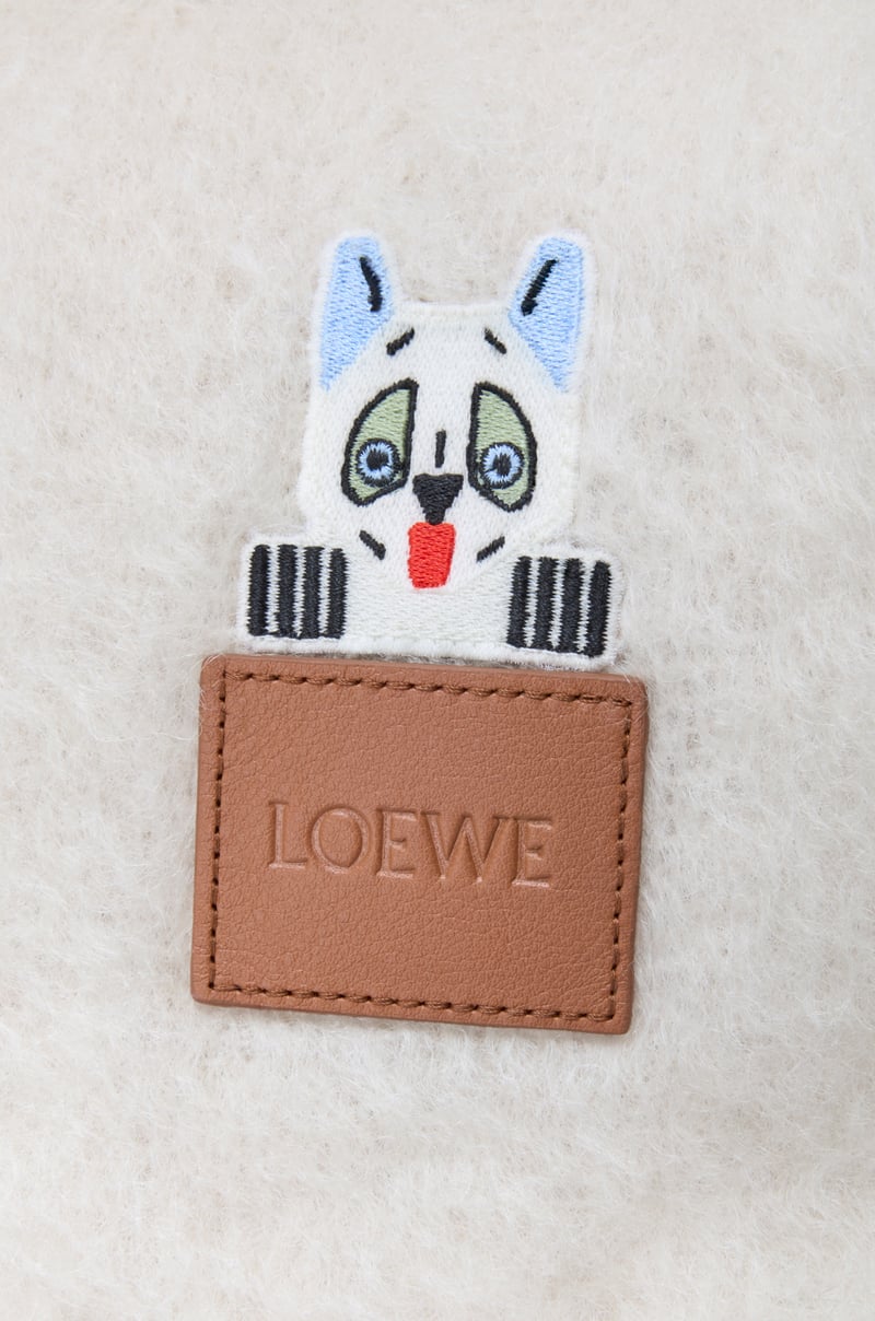 LOEWE Bufanda en mezcla de mohair y lana Blanco