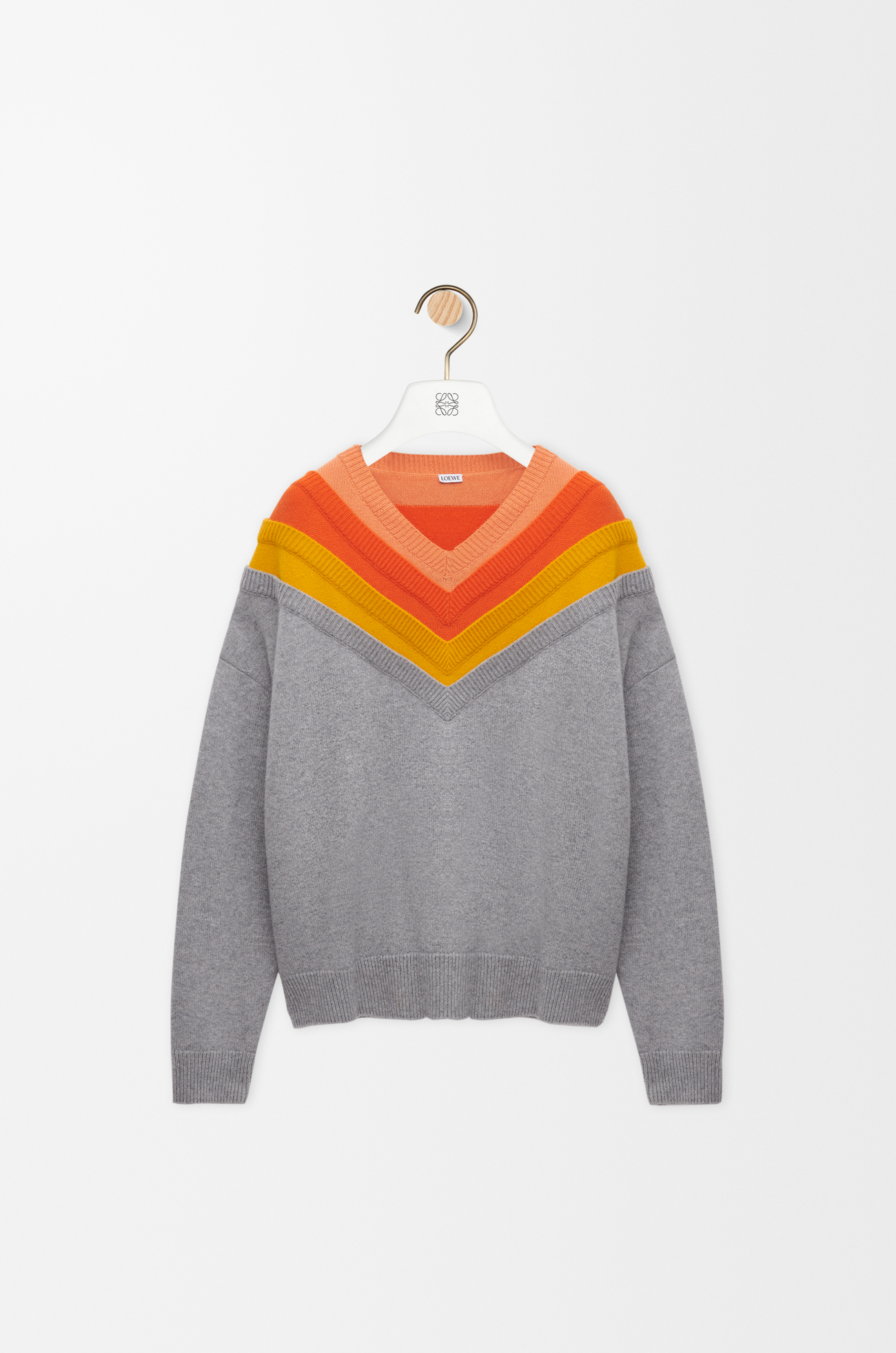 LOEWE Sweater in wool Light Ghost/Ginger Orange