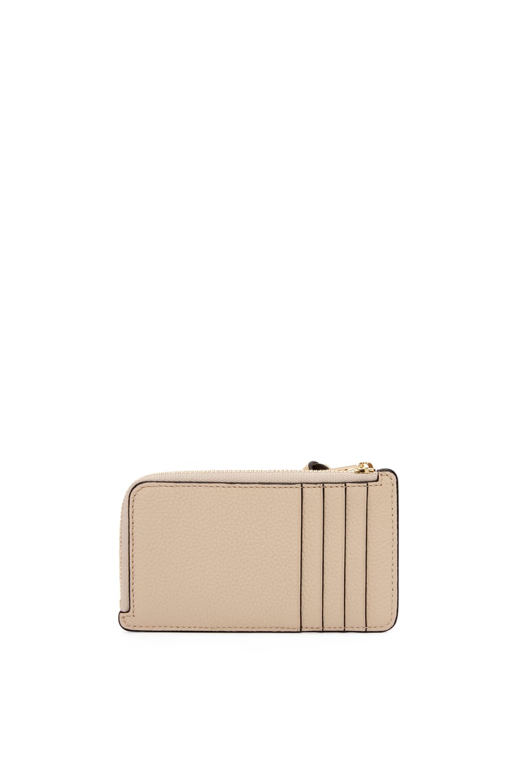 LOEWE Coin cardholder in soft grained calfskin Paper Craft/Sunflower