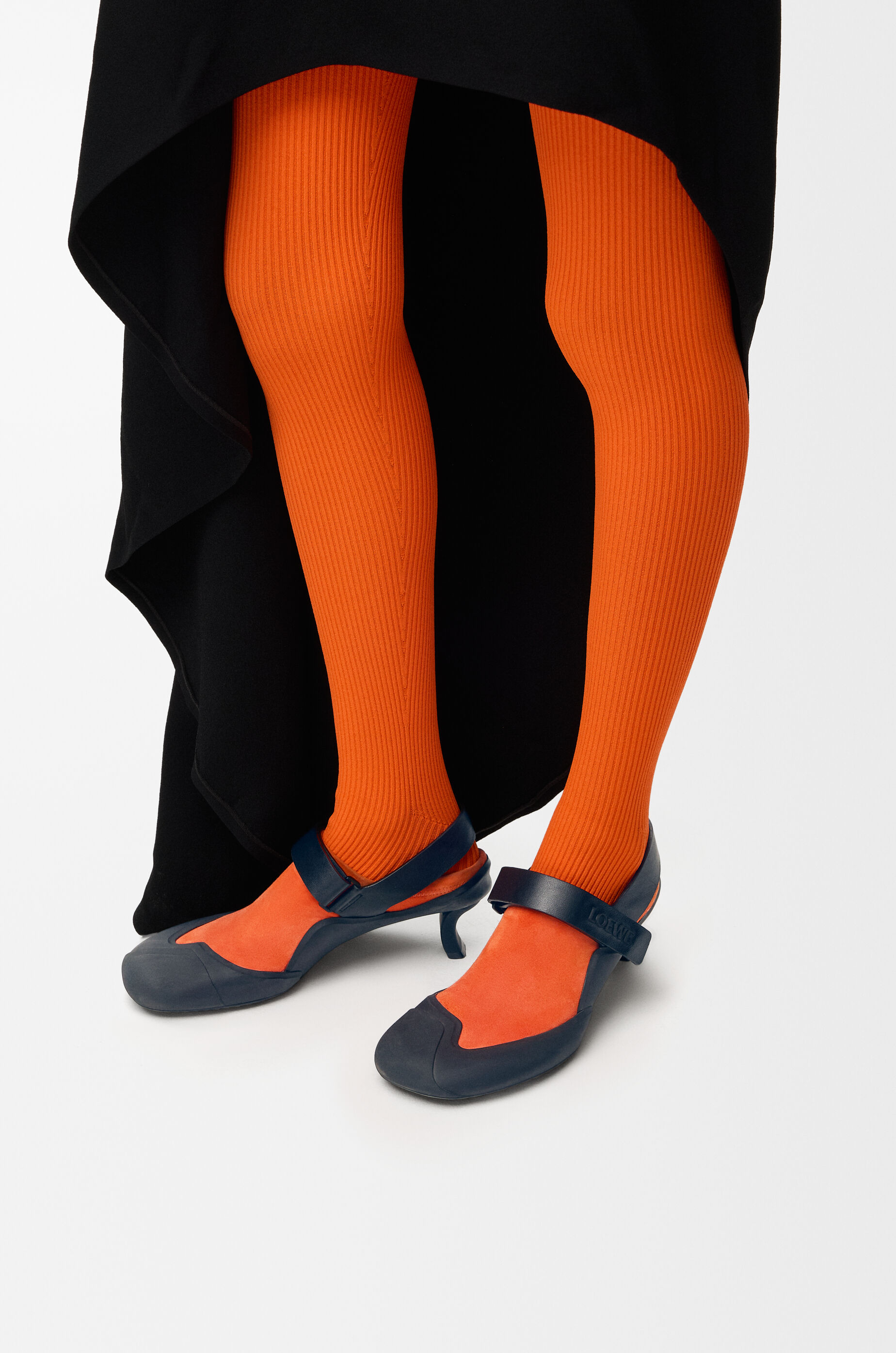 Dive slingback in stretch suede Orange - LOEWE USA Official Website