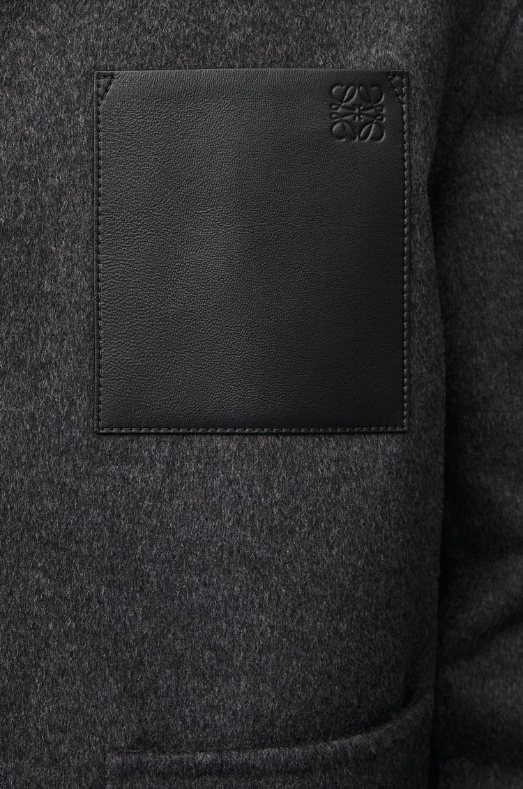 LOEWE Workwear jacket in wool and cashmere Charcoal Melange