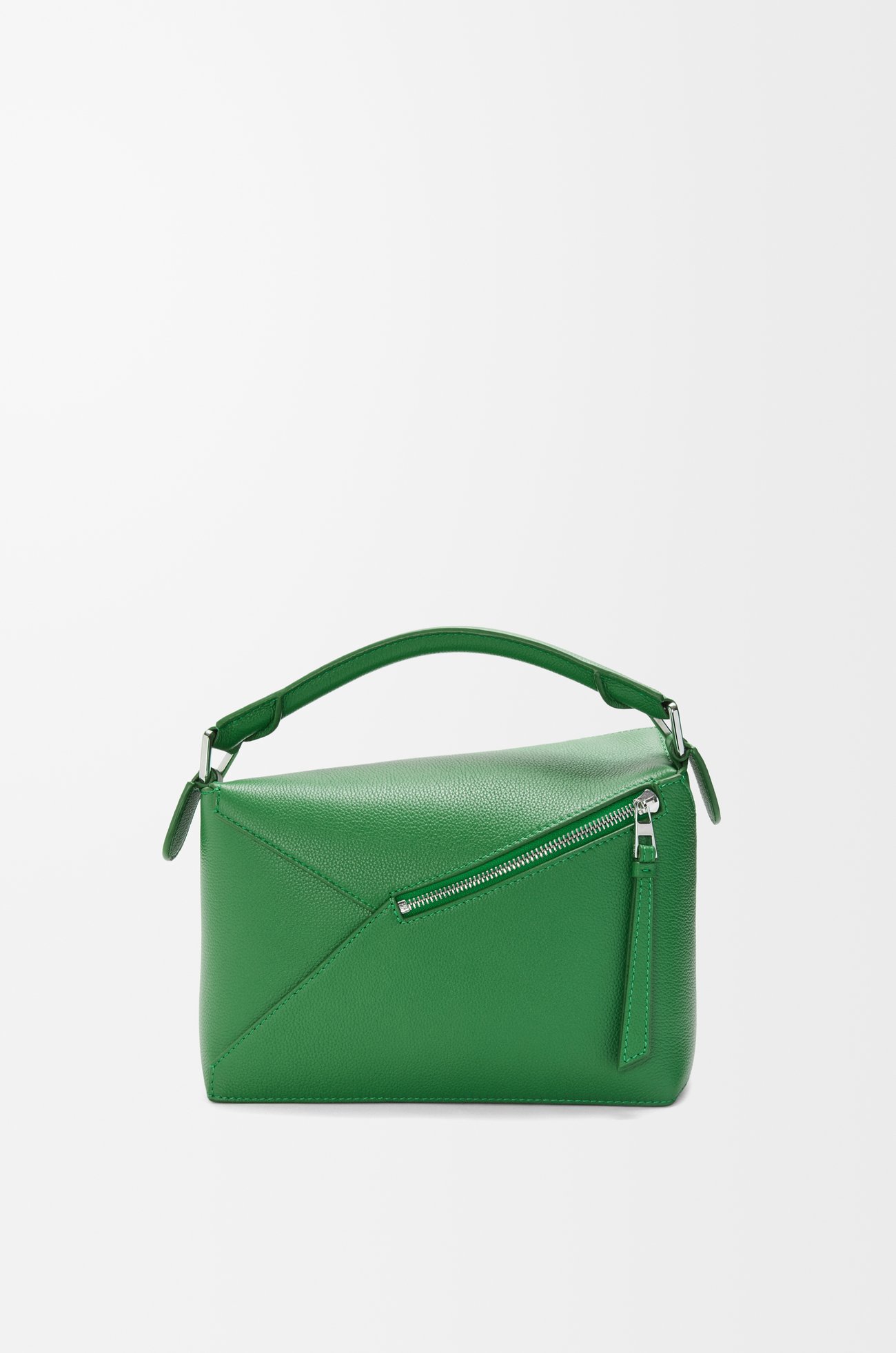 LOEWE 柔軟粒面小牛皮小型 Puzzle Edge 包款 熱帶綠