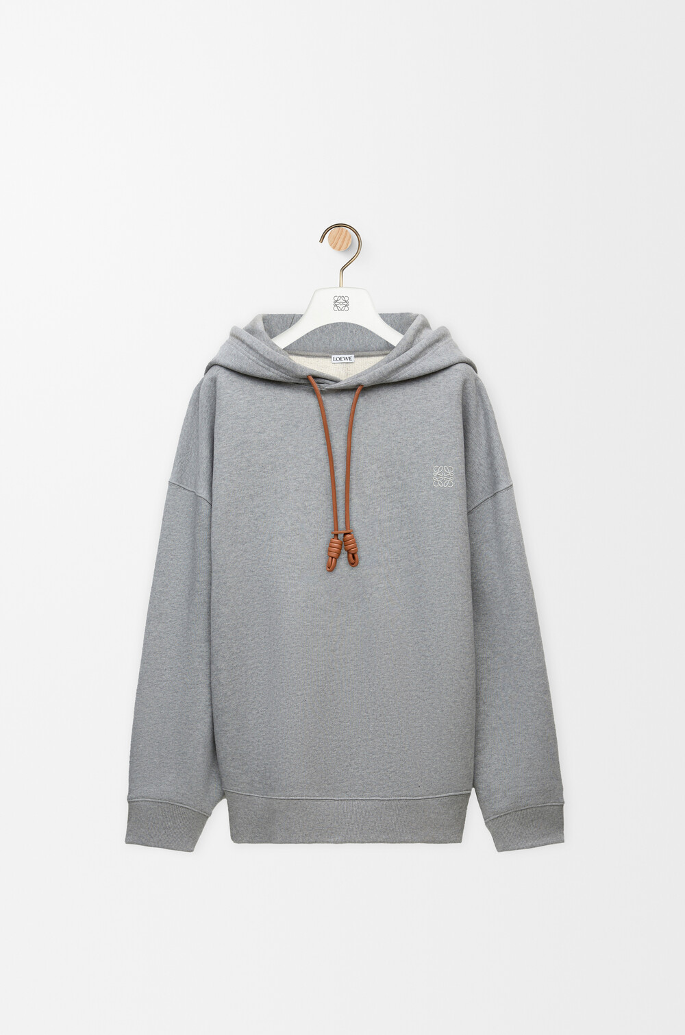 Relaxed fit hoodie in cotton Grey - LOEWE USA Official Website