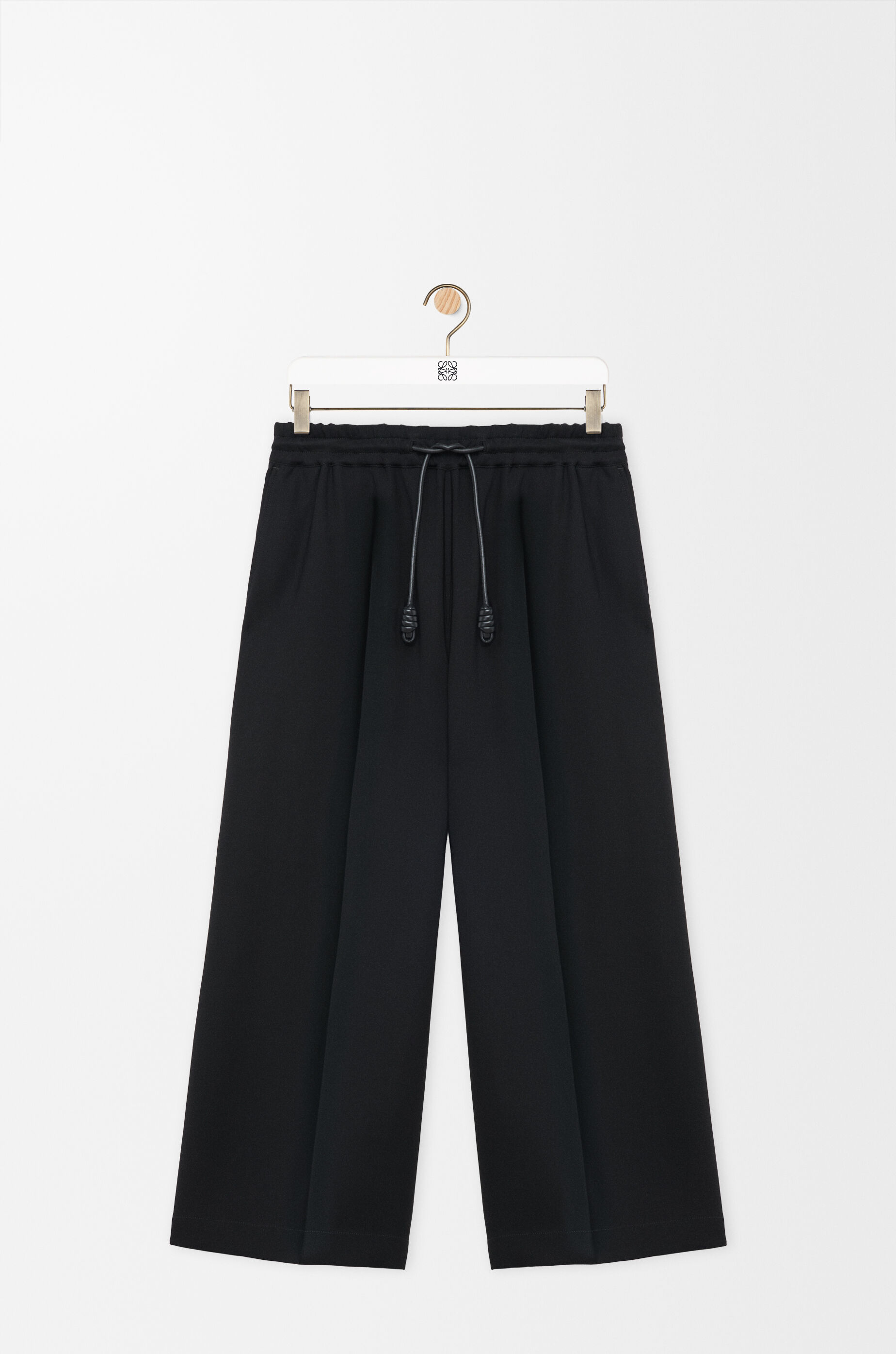 クロップド トラウザーズ（ストレッチレーヨン） ブラック - LOEWE