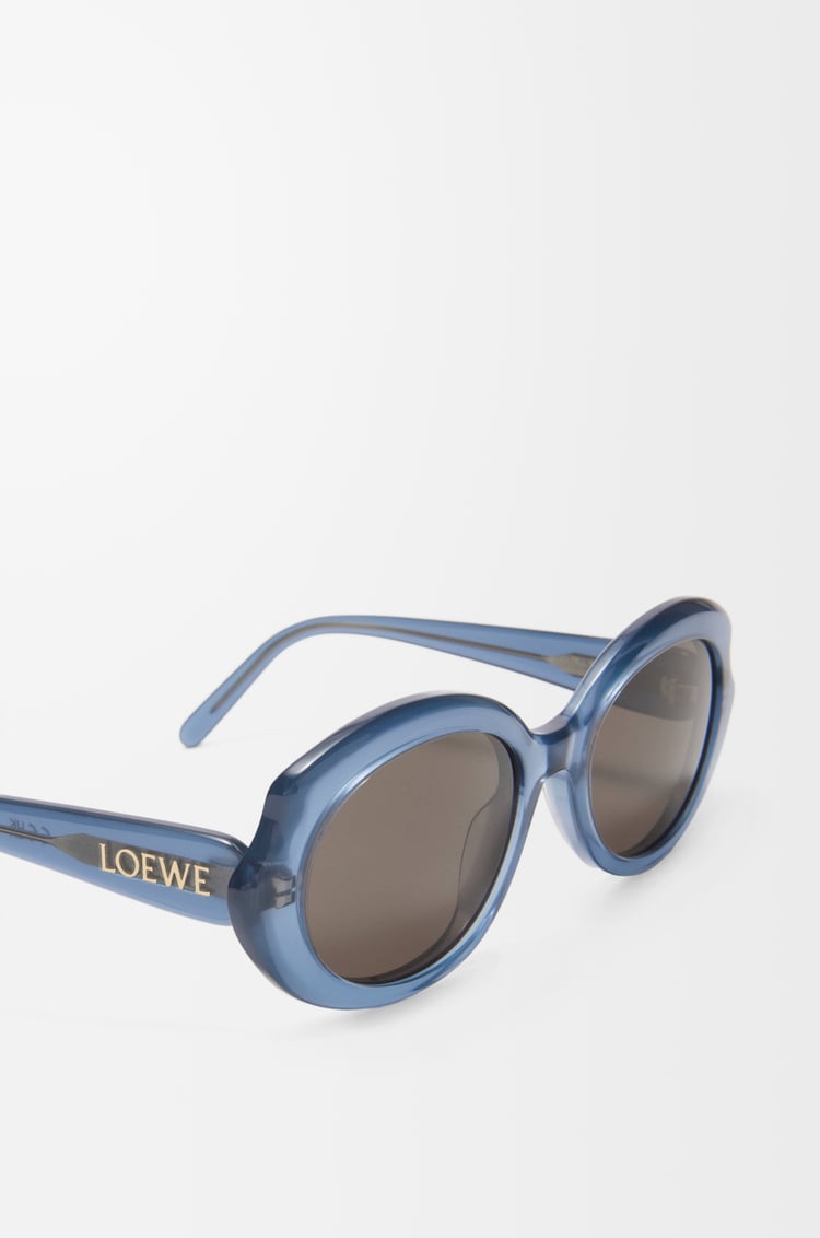 LOEWE 迷你 Slim Oval 太阳镜 牛奶蓝