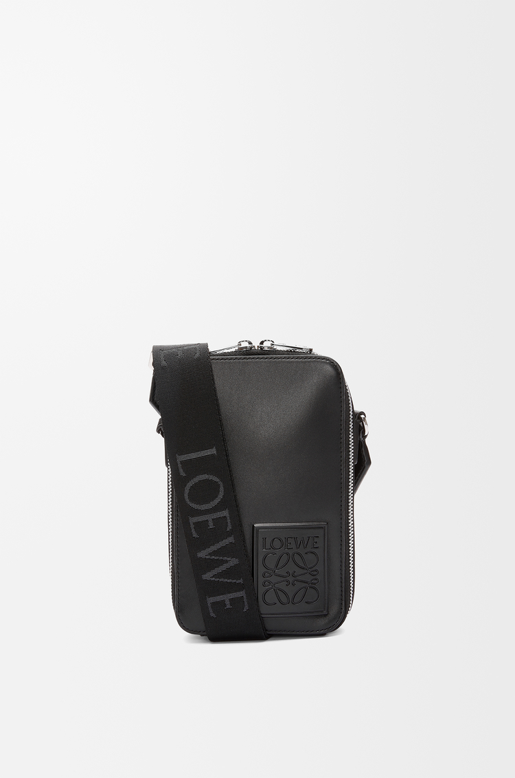 LOEWE Vertical crossbody pocket in satin calfskin Black