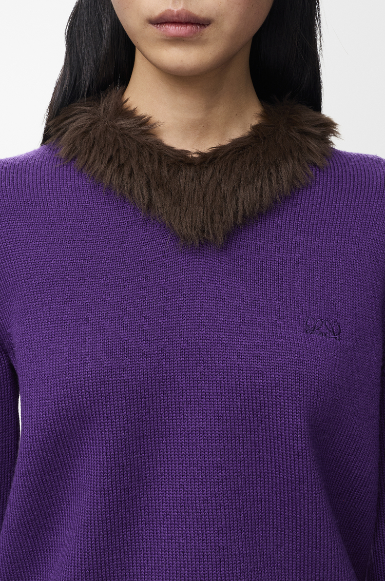 LOEWE Pullover aus Wolle Lila